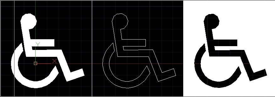 handicap symbol autocad block